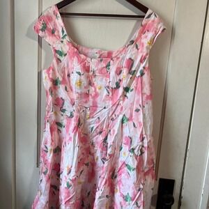 A New Day Floral Pink and‎ White Dress